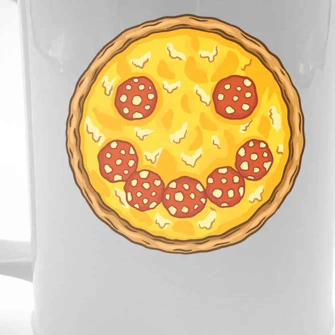 Smiley Pizza Front & Back Beer Stein