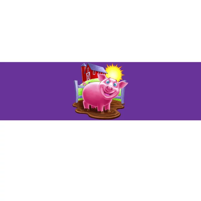 Smiling Farm Pig Bumper Sticker