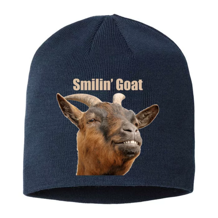 Smiling Goat Funny 8 1/2in Sustainable Knit Beanie