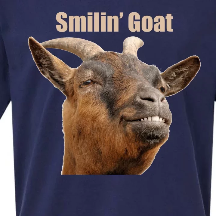 Smiling Goat Funny Sueded Cloud Jersey T-Shirt