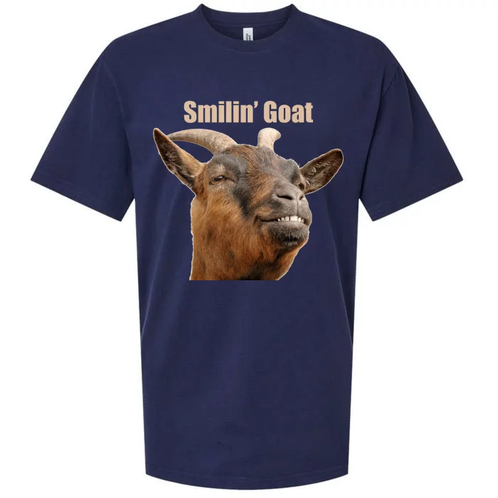 Smiling Goat Funny Sueded Cloud Jersey T-Shirt