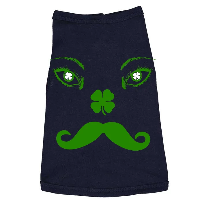 Smiling Irish Eyes Cloverleaf Mustache Doggie Tank