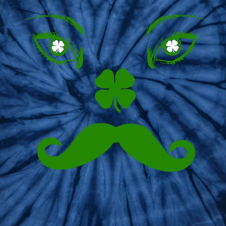 Smiling Irish Eyes Cloverleaf Mustache Tie-Dye T-Shirt