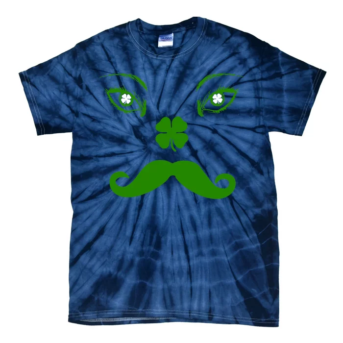 Smiling Irish Eyes Cloverleaf Mustache Tie-Dye T-Shirt