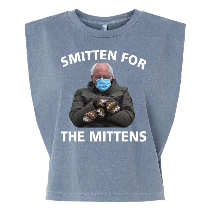 Smitten For The Mittens Bernie Sanders Garment-Dyed Women's Muscle Tee