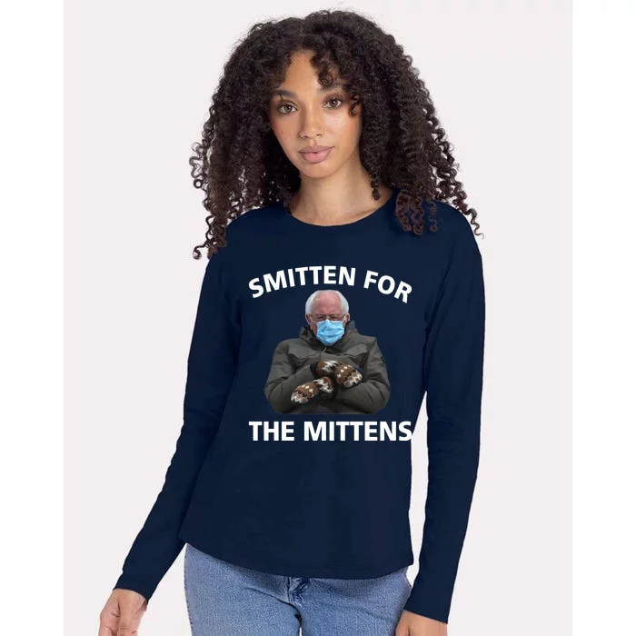 Smitten For The Mittens Bernie Sanders Womens Cotton Relaxed Long Sleeve T-Shirt