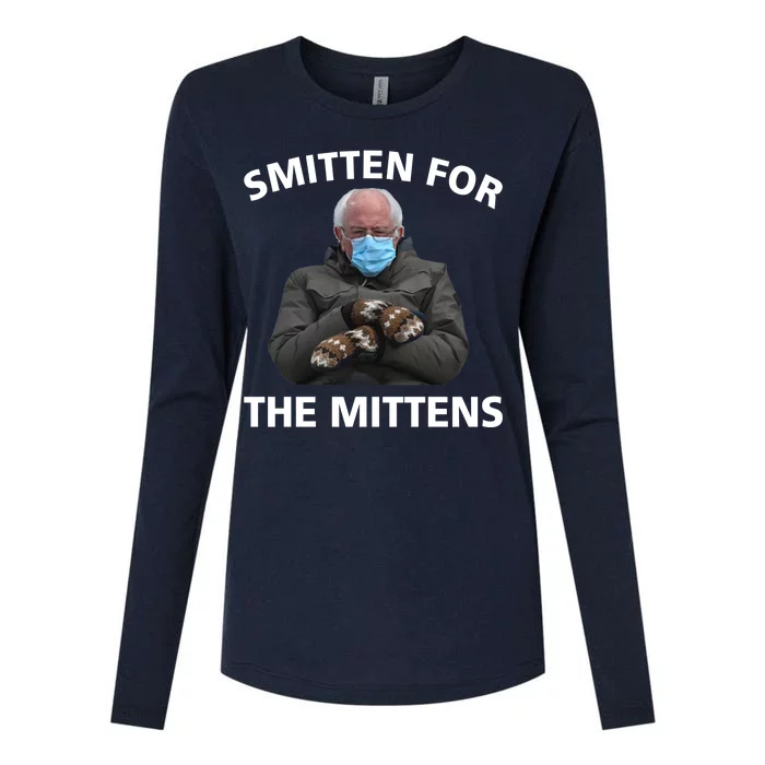 Smitten For The Mittens Bernie Sanders Womens Cotton Relaxed Long Sleeve T-Shirt