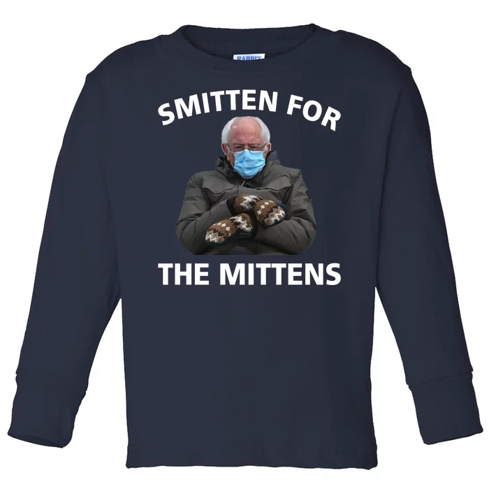 Smitten For The Mittens Bernie Sanders Toddler Long Sleeve Shirt