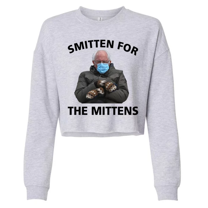 Smitten For The Mittens Bernie Sanders Cropped Pullover Crew