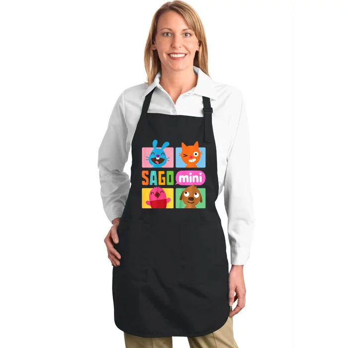 Sago Mini Jack Jinja Robin And Harvey Grid Full-Length Apron With Pocket