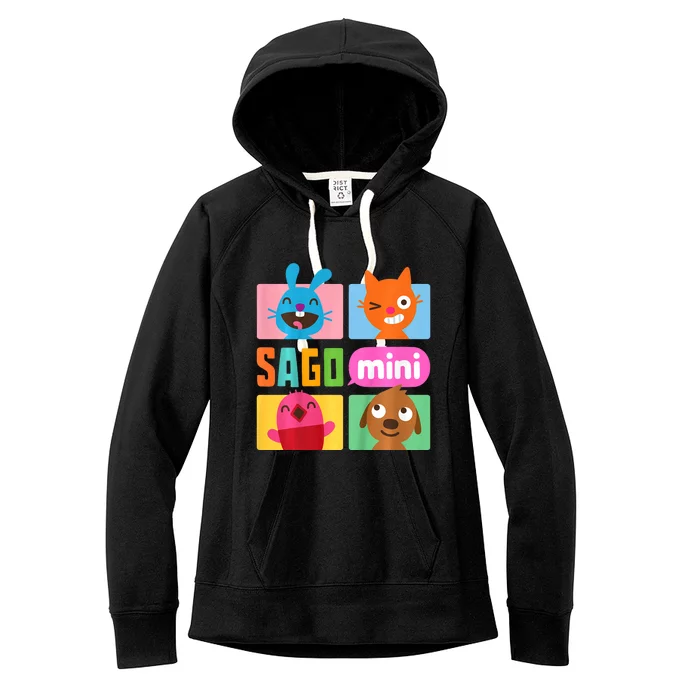 Sago Mini Jack Jinja Robin And Harvey Grid Women's Fleece Hoodie