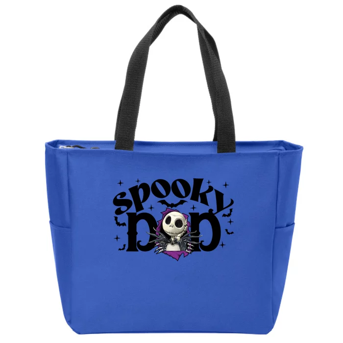 Spooky Mom Jack Skellington Nightmare Halloween Matching Family Spooky Zip Tote Bag