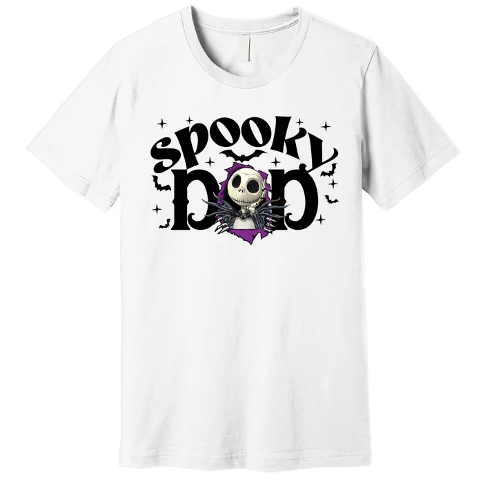 Spooky Mom Jack Skellington Nightmare Halloween Matching Family Spooky Premium T-Shirt