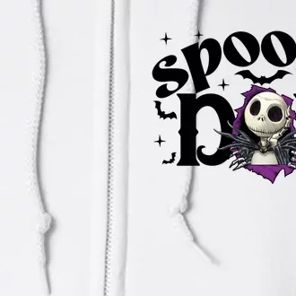 Spooky Mom Jack Skellington Nightmare Halloween Matching Family Spooky Full Zip Hoodie