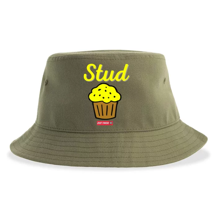 Stud Muffin Just Finish Funny Workout Exercise Motivation Gift Sustainable Bucket Hat