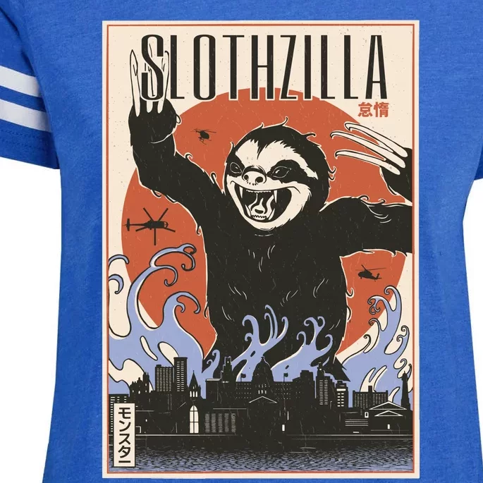 Sloth Monster Japanese Poster Enza Ladies Jersey Football T-Shirt