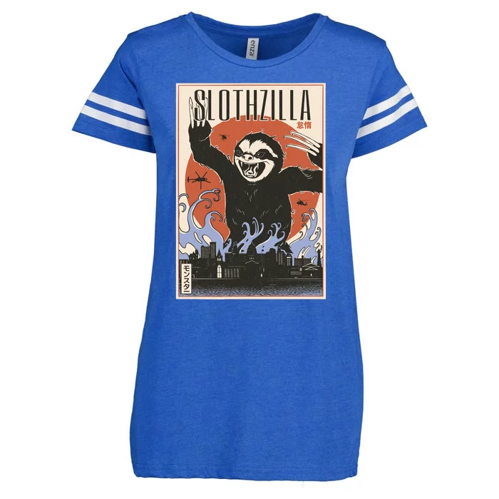 Sloth Monster Japanese Poster Enza Ladies Jersey Football T-Shirt