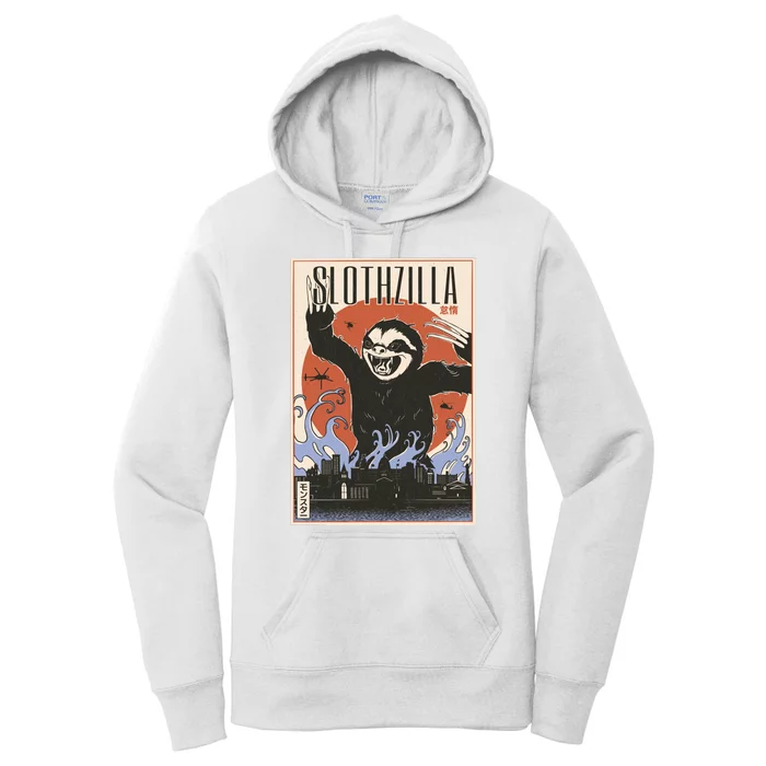 Sloth Monster Japanese Poster Women's Pullover Hoodie