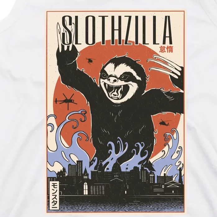 Sloth Monster Japanese Poster Tank Top