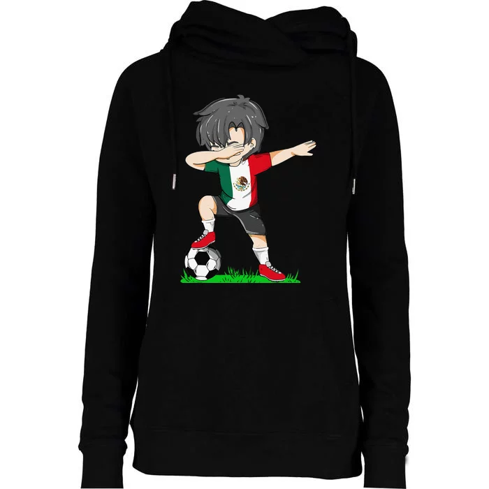 Soccer Mexico Jersey Mexican Flag Football Womens Funnel Neck Pullover Hood