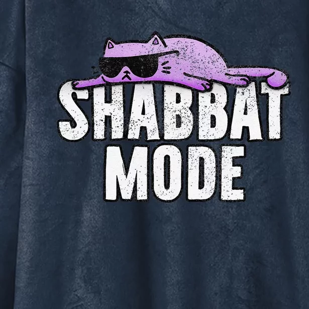 Shabbat Mode Judaism Rest Day Cat Hooded Wearable Blanket