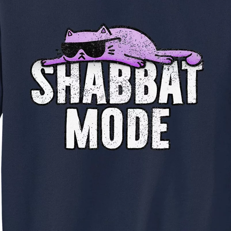 Shabbat Mode Judaism Rest Day Cat Tall Sweatshirt