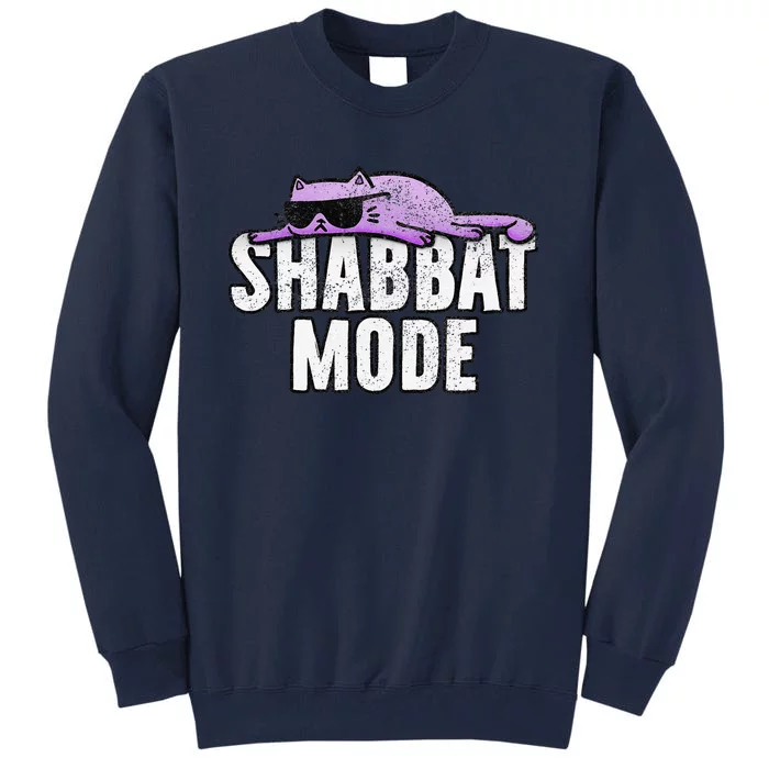 Shabbat Mode Judaism Rest Day Cat Tall Sweatshirt