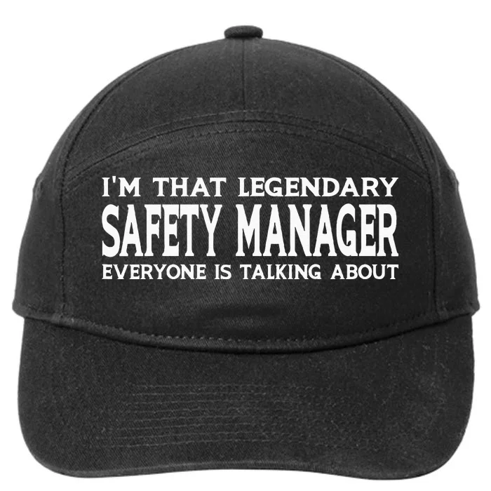 Safety Manager Job Title Employee Funny Safety Manager 7-Panel Snapback Hat