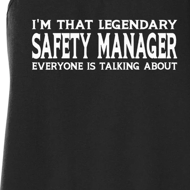 Safety Manager Job Title Employee Funny Safety Manager Women's Racerback Tank