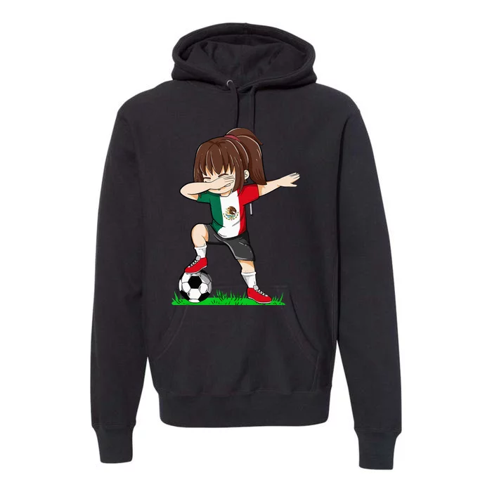 Soccer Mexico Jersey Mexican Flag Football Dab Premium Hoodie