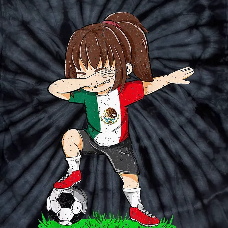 Soccer Mexico Jersey Mexican Flag Football Dab Tie-Dye T-Shirt