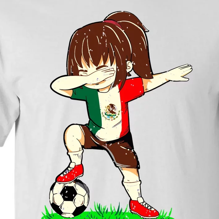 Soccer Mexico Jersey Mexican Flag Football Girl Dab Tall T-Shirt