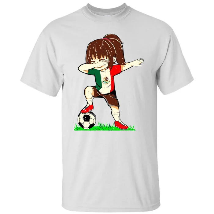 Soccer Mexico Jersey Mexican Flag Football Girl Dab Tall T-Shirt