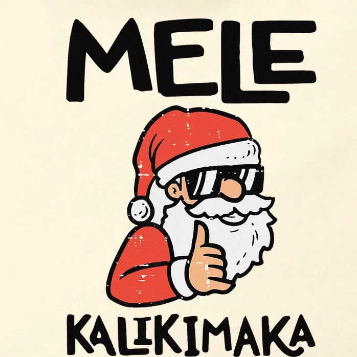 Santa Mele Kalikimaka Hawaiian Christmas Xmas Zip Tote Bag