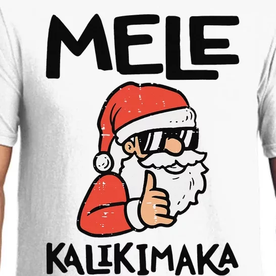 Santa Mele Kalikimaka Hawaiian Christmas Xmas Pajama Set