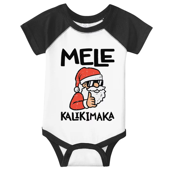 Santa Mele Kalikimaka Hawaiian Christmas Xmas Infant Baby Jersey Bodysuit