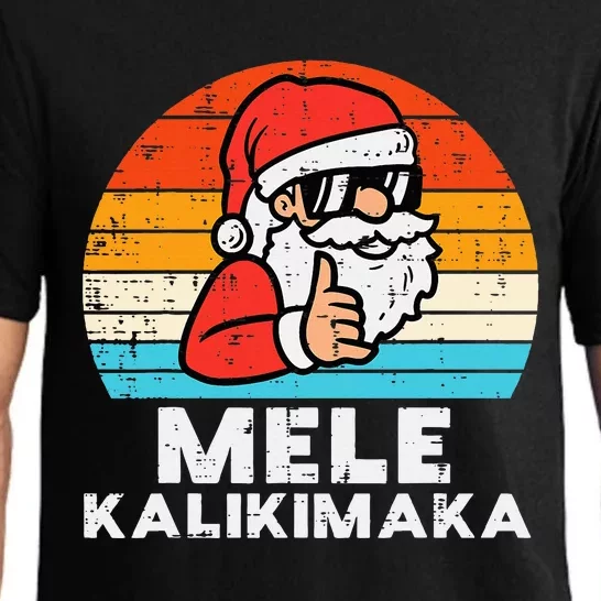 Santa Mele Kalikimaka Hawaiian Christmas Xmas Pajama Set