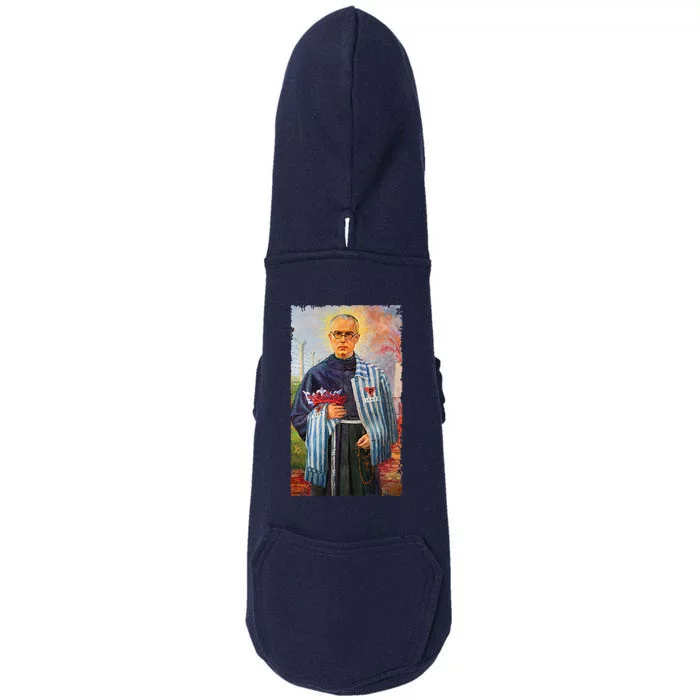 St Maximilian Kolbe Two Crowns Catholic Saint Doggie 3-End Fleece Hoodie