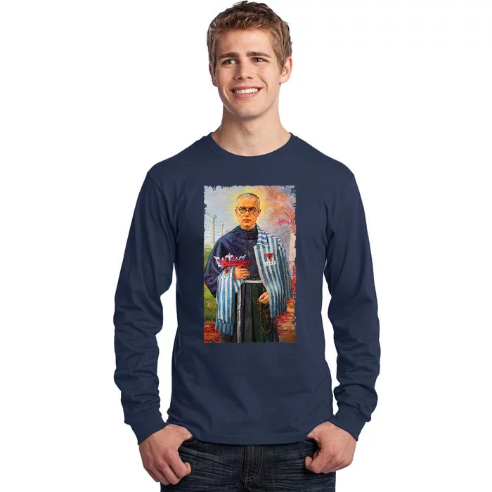 St Maximilian Kolbe Two Crowns Catholic Saint Tall Long Sleeve T-Shirt