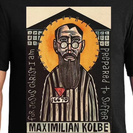 St Maximilian Kolbe Two Crowns Catholic Saint Pajama Set