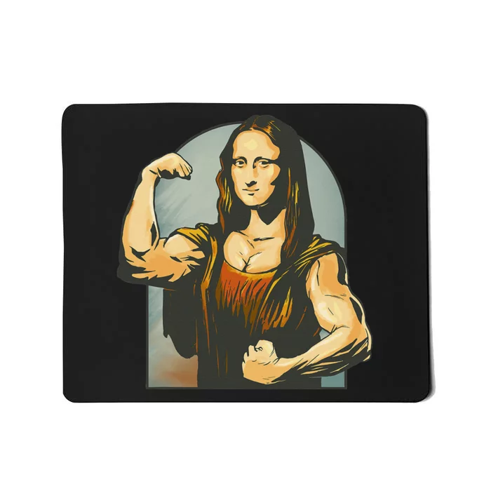 Strong Mona Lisa Leonardo Da Vinci Motiv Bodybuilding Body Mousepad