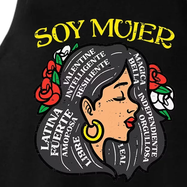 Soy Mujer Latin Woman Cinco De Mayo Mexican Ladies Tri-Blend Wicking Tank