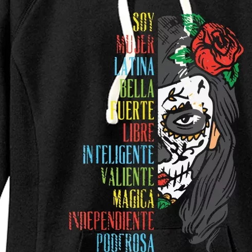 Soy Mujer Latina Sugar Skull Women Cinco De Mayo Hispanic Women's Fleece Hoodie