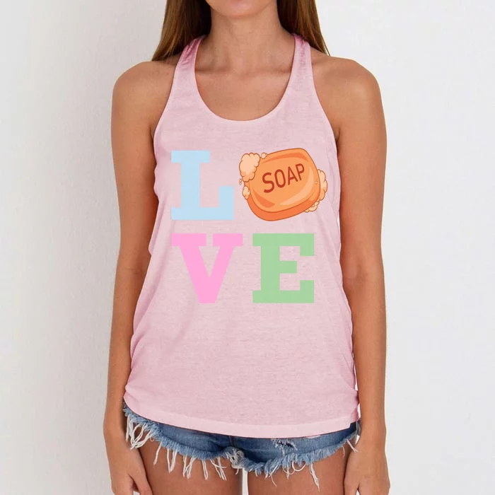 Soap Maker Love Soap Making Gift Women's Knotted Racerback Tank