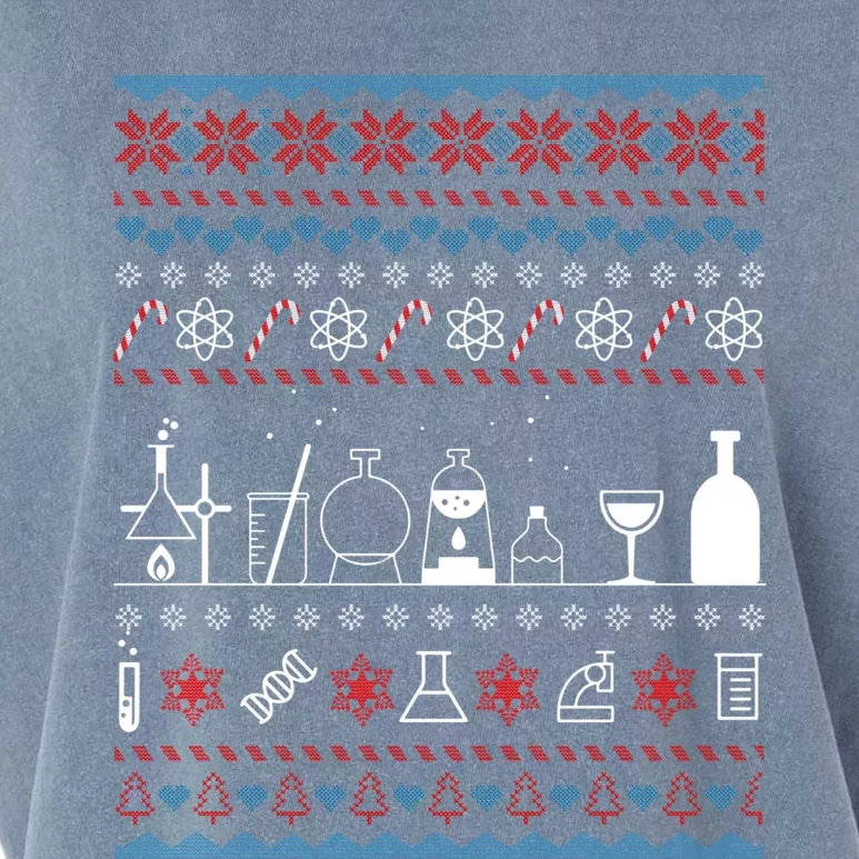 Science Medical Lab Ugly Christmas Sweater Chemistry Funny Gift Garment-Dyed Women's Muscle Tee