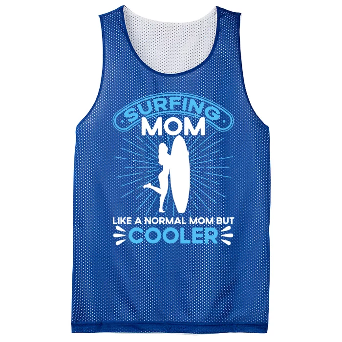 Surfing Mom Like A Normal Mom But Cooler Sunset Beach Lover Funny Gift Mesh Reversible Basketball Jersey Tank