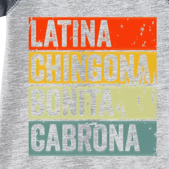 Soy Mujer Latina Chingona Bonita Cabrona Latino Women Pride Infant Baby Jersey Bodysuit