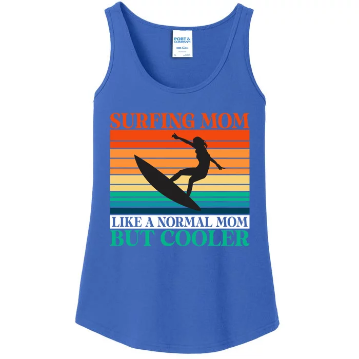 Surfing Mom Like A Normal Mom But Cooler Wake Surfer Mother Funny Gift Ladies Essential Tank