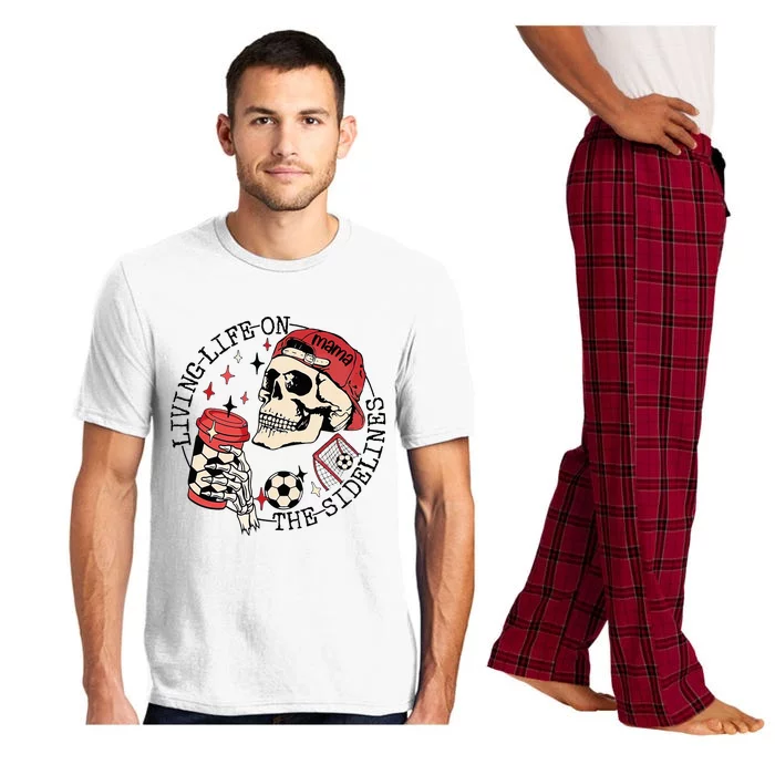 Soccer Mama Living Life On The Sidelines Skeleton Coffee Pajama Set