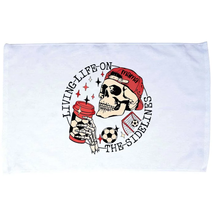 Soccer Mama Living Life On The Sidelines Skeleton Coffee Microfiber Hand Towel